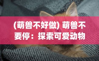 (萌兽不好做) 萌兽不要停：探索可爱动物的无穷魅力与生活趣味的无尽旅程