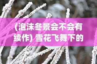 (泡沫冬景会不会有续作) 雪花飞舞下的妩媚泡沫冬景：一次唯美而纷繁的季节奇观体验