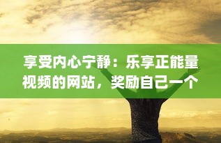 享受内心宁静：乐享正能量视频的网站，奖励自己一个充满希望与活力的美好时刻