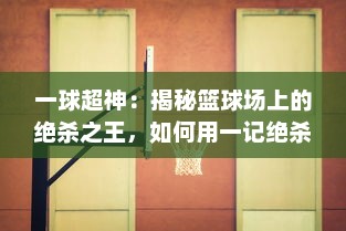 一球超神：揭秘篮球场上的绝杀之王，如何用一记绝杀改变比赛走向的故事