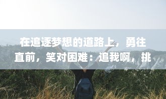 在追逐梦想的道路上，勇往直前，笑对困难：追我啊，挑战未知的生活冒险