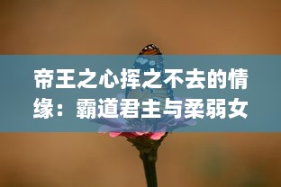 帝王之心挥之不去的情缘：霸道君主与柔弱女子痴情相依的千年缠绵