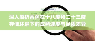 深入解析香蕉在十八度和二十三度存储环境下的成熟速度与品质差异 v2.4.3下载