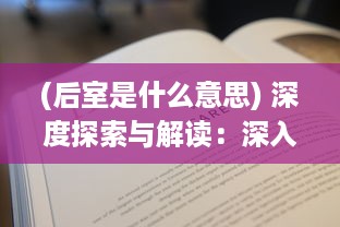 (后室是什么意思) 深度探索与解读：深入后室2.0版本，全面提升用户体验与服务效能