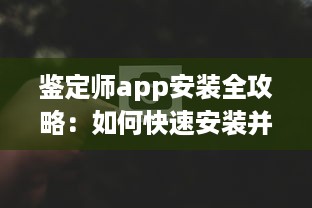 鉴定师app安装全攻略：如何快速安装并高效使用鉴定师app，附带安装注意事项解析 v8.4.8下载