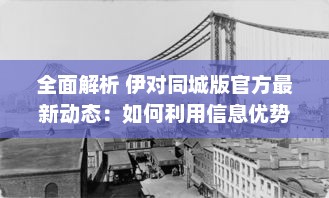 全面解析 伊对同城版官方最新动态：如何利用信息优势获得最大效益