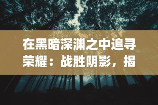 在黑暗深渊之中追寻荣耀：战胜阴影，揭示光明的无尽旅程 v2.6.5下载