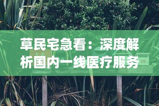 草民宅急看：深度解析国内一线医疗服务在日常生活中的实际应用与普及推广方式 v1.4.3下载