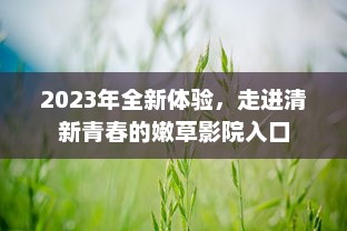 2023年全新体验，走进清新青春的嫩草影院入口