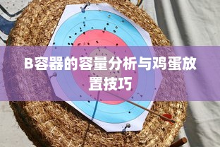 B容器的容量分析与鸡蛋放置技巧